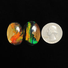 Handcarved Wooden Hill Inlay In Crystal And Aurora Opal Doublets Lot