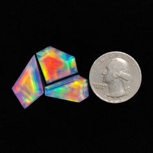 Step Cut Crystal And Aurora Opal Doublets Lot