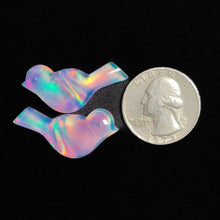 Handcraved Crystal And Aurora Opal Doublet Birdies Lot