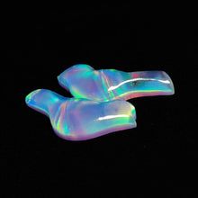 Handcraved Crystal And Aurora Opal Doublet Birdies Lot