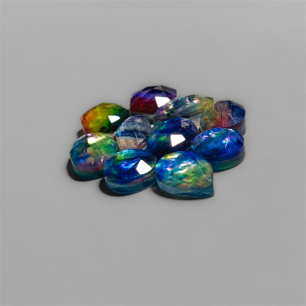 Rose Cut Dichroic Glass Lot