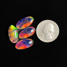 Crystal And Aurora Opal Doublets Cabs Lot