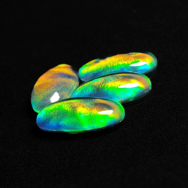 Crystal And Aurora Opal Doublets Cabs Lot