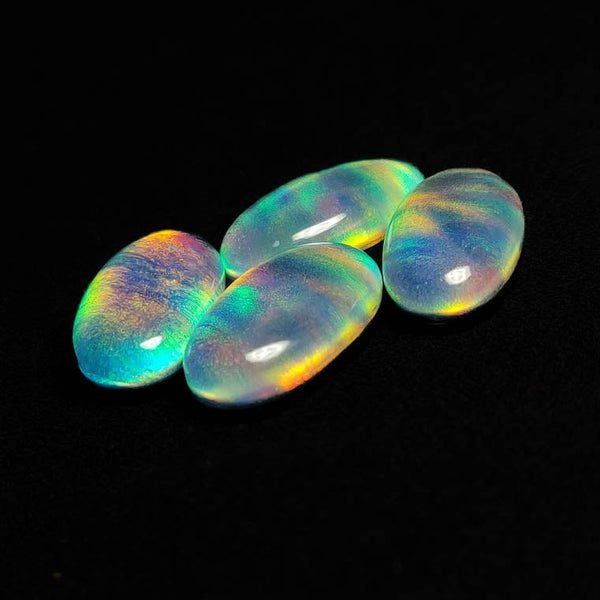 Crystal And Aurora Opal Doublets Cabs Lot