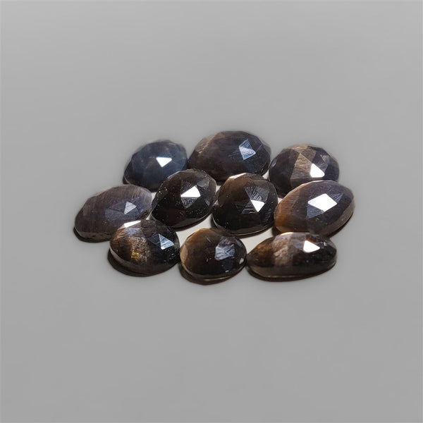 Rose Cut Black Sunstones Lot