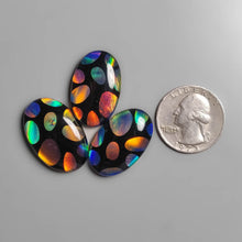 Aurora Opal Mosaic In Crystal And Black Onyx Doublet Lot