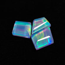 Step Cut Crystal And Aurora Opal Doublets Lot