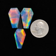 Step Cut Crystal And Aurora Opal Doublets  Coffins Lot