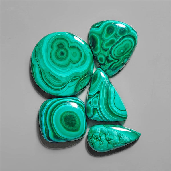 High Grade Malachite Cabochons Lot