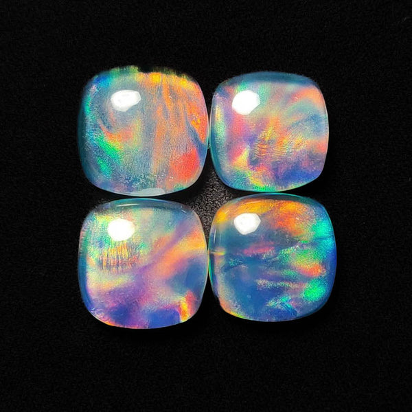 Crystal And Aurora Opal Doublets Lot