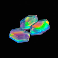 Step Cut Crystal And Aurora Opal Doublets