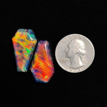 Step Cut Crystal And Aurora Opal Doublets  Coffins Lot