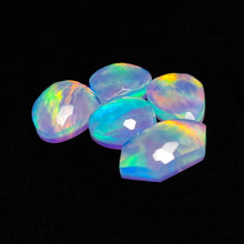 Honeycomb Cut Crystal And Aurora Opal Doublets Lot