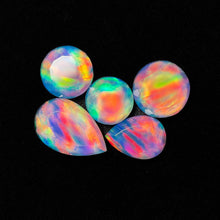 Faceted Crystal And Aurora Opal Doublets Lot