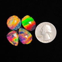 Rose Cut Crystal And Aurora Opal Doublets Lot