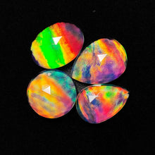 Rose Cut Crystal And Aurora Opal Doublets Lot