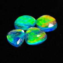 Rose Cut Crystal And Aurora Opal Doublets Lot