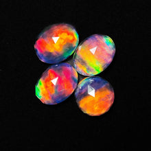 Rose Cut Crystal And Aurora Opal Doublets Lot