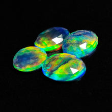 Rose Cut Crystal And Aurora Opal Doublets Lot