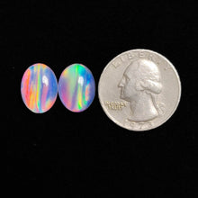 Crystal And Aurora Opal Doublet Pair