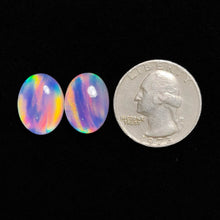 Crystal And Aurora Opal Doublet Pair