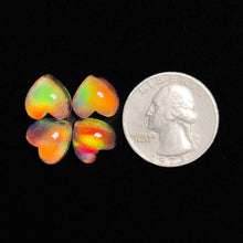 Crystal And Aurora Opal Doublet Hearts Lot