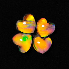 Crystal And Aurora Opal Doublet Hearts Lot