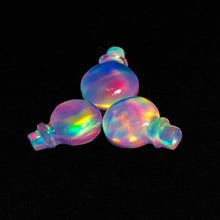 Handcarved Crystal And Aurora Opal Doublet potion Bottles