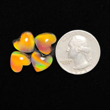 Crystal And Aurora Opal Doublet Hearts Lot