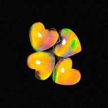 Crystal And Aurora Opal Doublet Hearts Lot