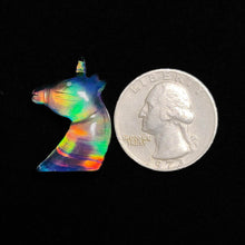 Handcarved Crystal And Aurora Opal Doublet Unicorn