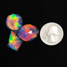 Mix Cut Crystal And Aurora Opal Doublets  Lot