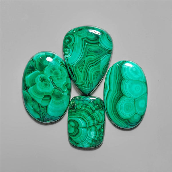 High Grade Malachite Cabochons Lot