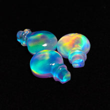 Handcarved Crystal And Aurora Opal Doublet potion Bottles