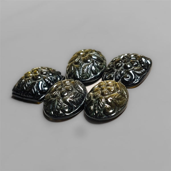 Goldsheen Obsidian Mughal Carvings Lot