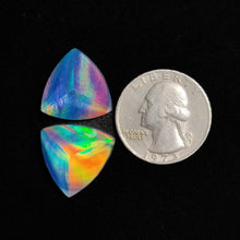 Faceted Crystal And Aurora Opal Doublets Lot