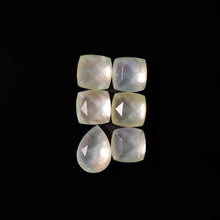 Rose Cut Crystal And Mother Of Pearl Doublets Lot 2116