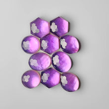 Honeycomb Cut Amethyst And Mother Of Pearl Doublets Lot 2228