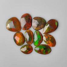 High Grade Rose Cut Ethiopian Wello Opals Lot (Natural Dark) 2229