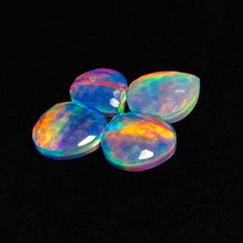 Honeycomb Cut Crystal And Aurora Opal Doublet Lot