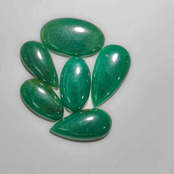 Gemmy Green Aventurine Cabs Lot 2297