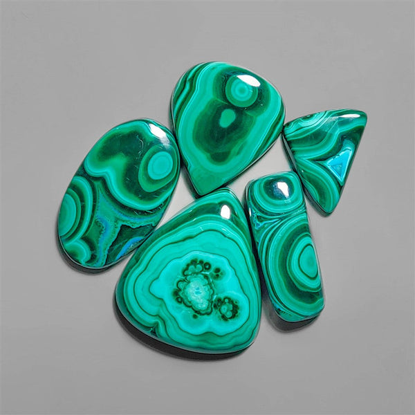 High Grade Malachite Cabochons Lot