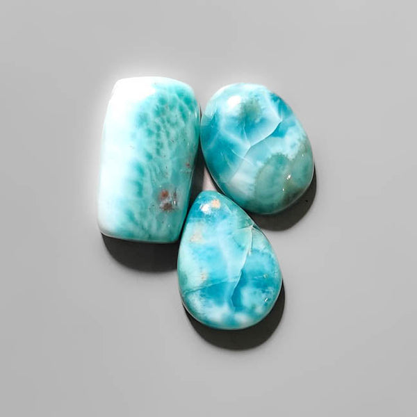 High Grade Larimar Cabs Lot 2353