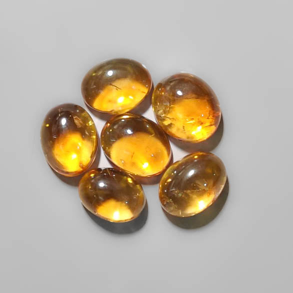 AAA Rare Brandy Citrine Cabs Lot 2357