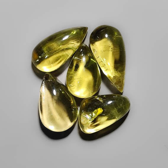 Green Gold Lemon Quartz Cabochons Lot 2360