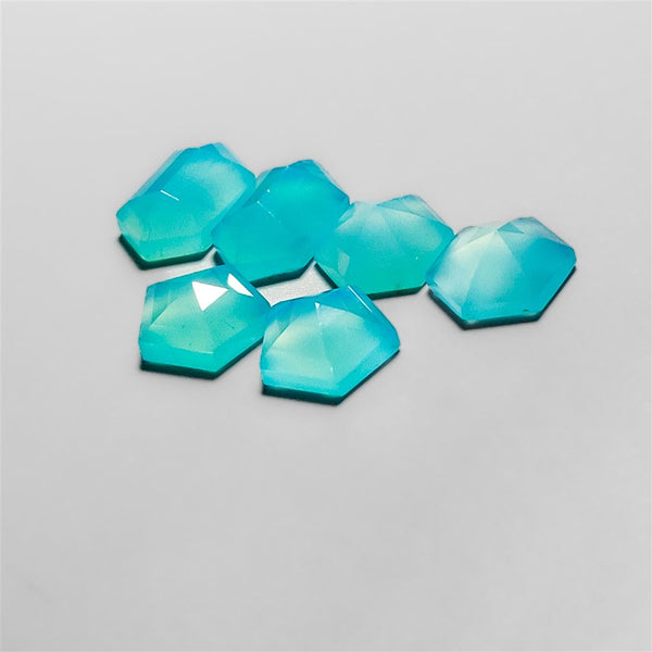 Step Cut Paraiba Chalcedony Lot