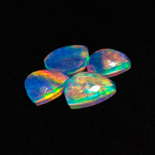 Honeycomb Cut Crystal And Aurora Opal Doublet Lot