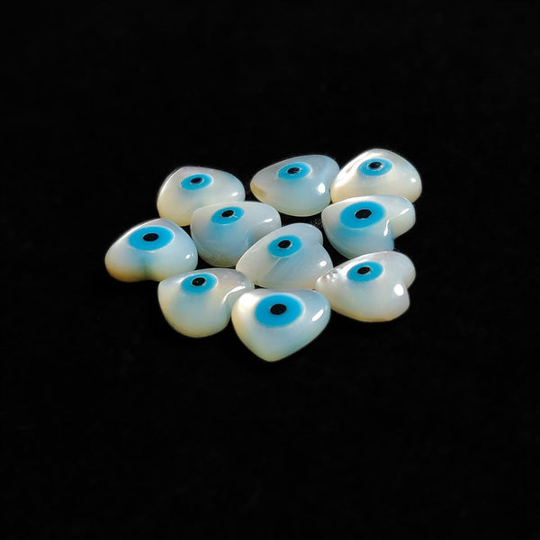 Mother of Pearl Evil Eye Hearts Inlays Lot