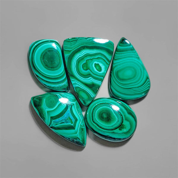 High Grade Malachite Cabochons Lot