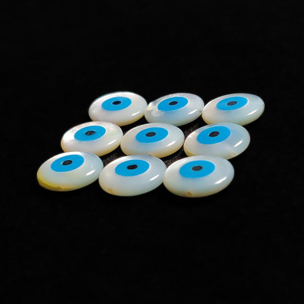 Mother of Pearl Evil Eye Round  Inlays Lot